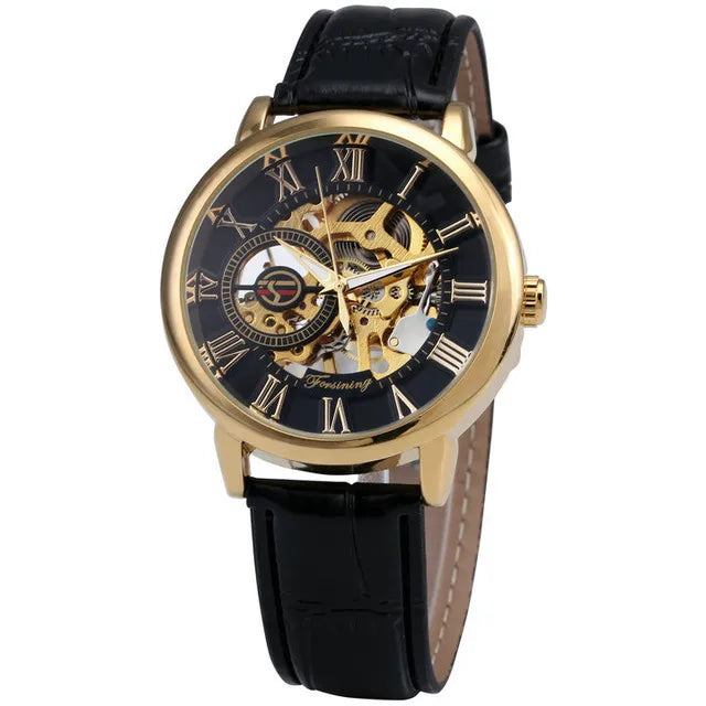 Retro Solid Color Buckle Mechanical Watch Men's Watches