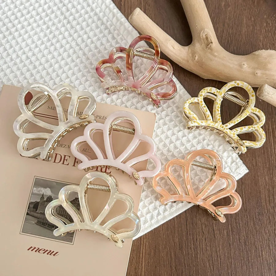 New Metal Crown Hair Clip Simple Versatile Medium Size Alloy Hair Gripper Small Size Top Clip Hair Accessory For Women