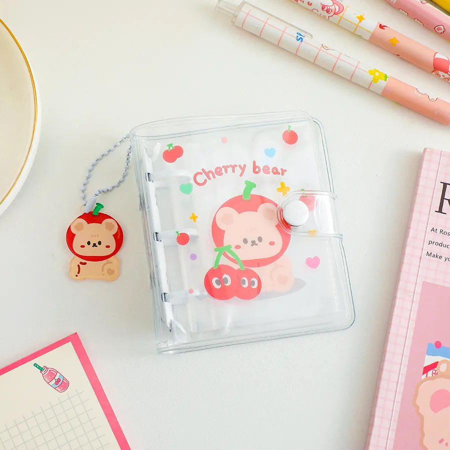 cartoon cute transparent three-hole album pvc binder diy hand account book