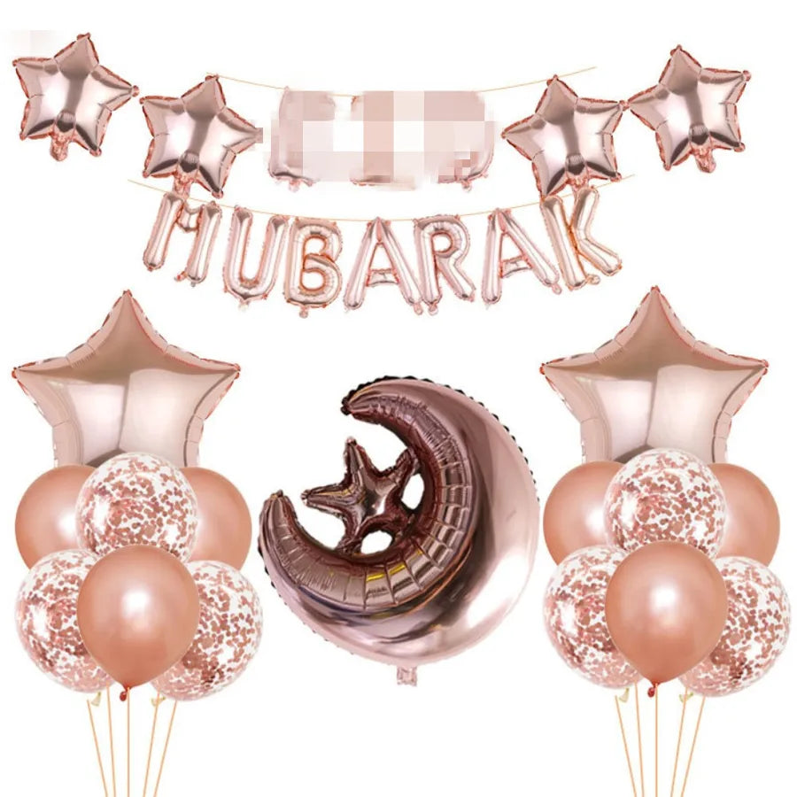 Romantic Star Moon LaTeX Aluminum Film Festival Balloons Party Supplies Balloons 1 Set
