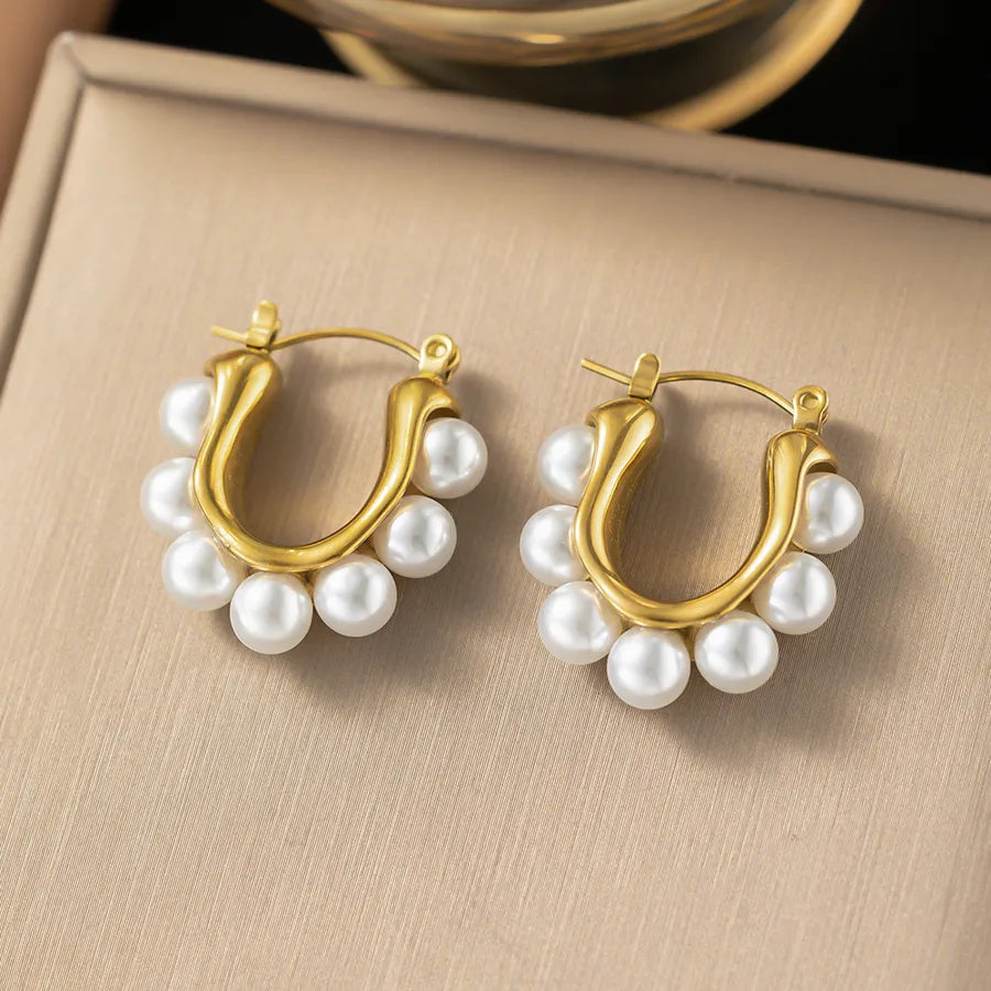 1 Pair IG Style Elegant Vintage Style Heart Shape Flower Butterfly 304 Stainless Steel Drop Earrings Ear Studs