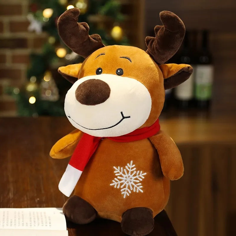 Christmas Decorative Cushion Santa Claus Toy Apple Peaceful Fruit Christmas wreath Cushion Gingerbread Man Cartoon Style