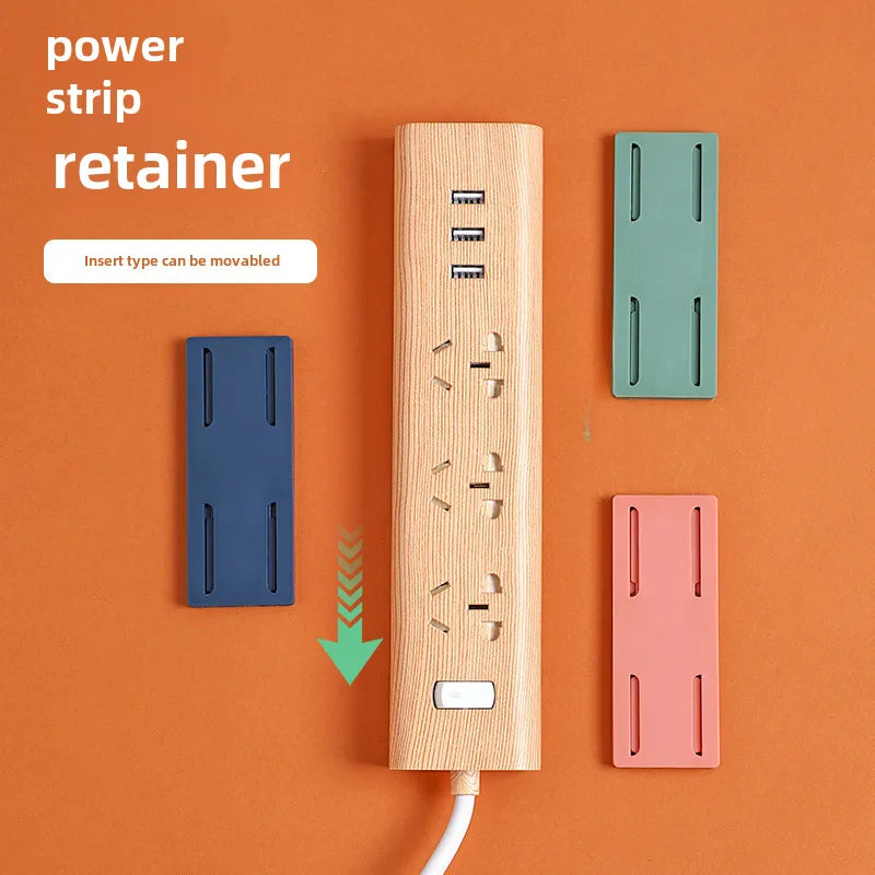 Punch-free Plug-in Holder Wall-mounted Socket Plug-in Storage Rack Patch Board Router Fixed Wall Sticker