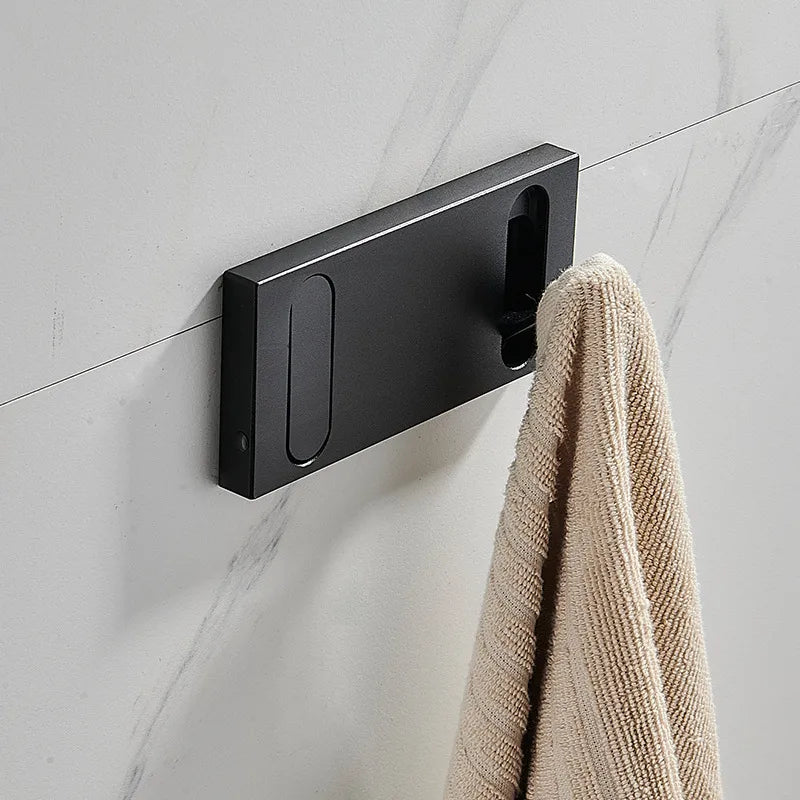 Invisible Hook Door Rear Fitting Room Entrance Coat Hook Wall Hanging Bathroom Clothes Hook Row Hook Punch-Free Folding