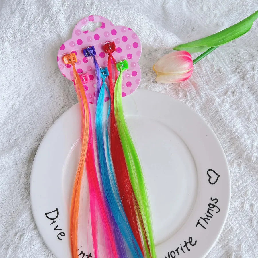 Cute Girl'S Solid Color Plastic Hair Claws
