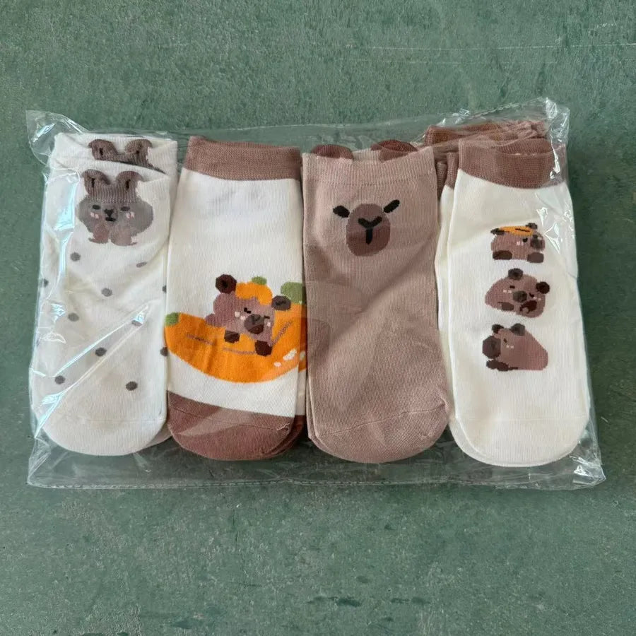 Casual Elegant Women's Dog Cotton Ankle Socks 1 Set