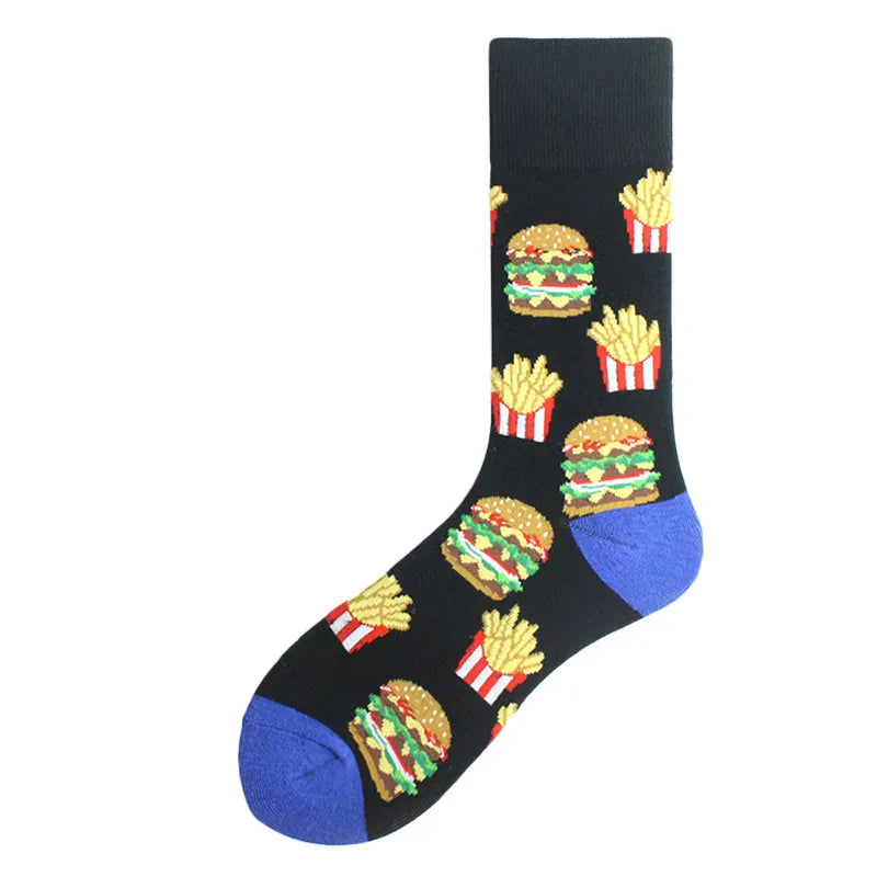 men's cartoon style cartoon cotton crew socks a pair