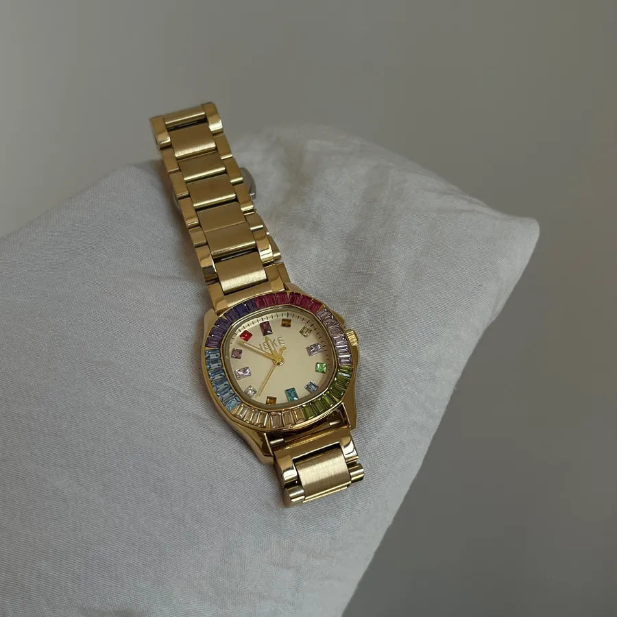 Elegant Glam Business Round Double Side Snaps Quartz Watch
