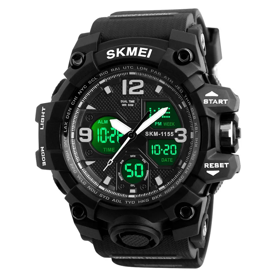 skmei men's waterproof electronic watch multi-functional dual display electronic watch outdoor sports watch wholesale