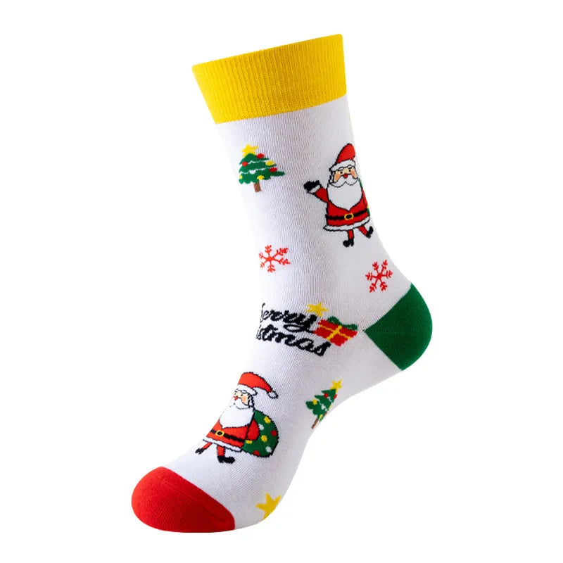 Christmas Cute Modern Style Unisex Christmas Tree Gingerbread Snowman Cotton Polyester Ankle Socks A Pair