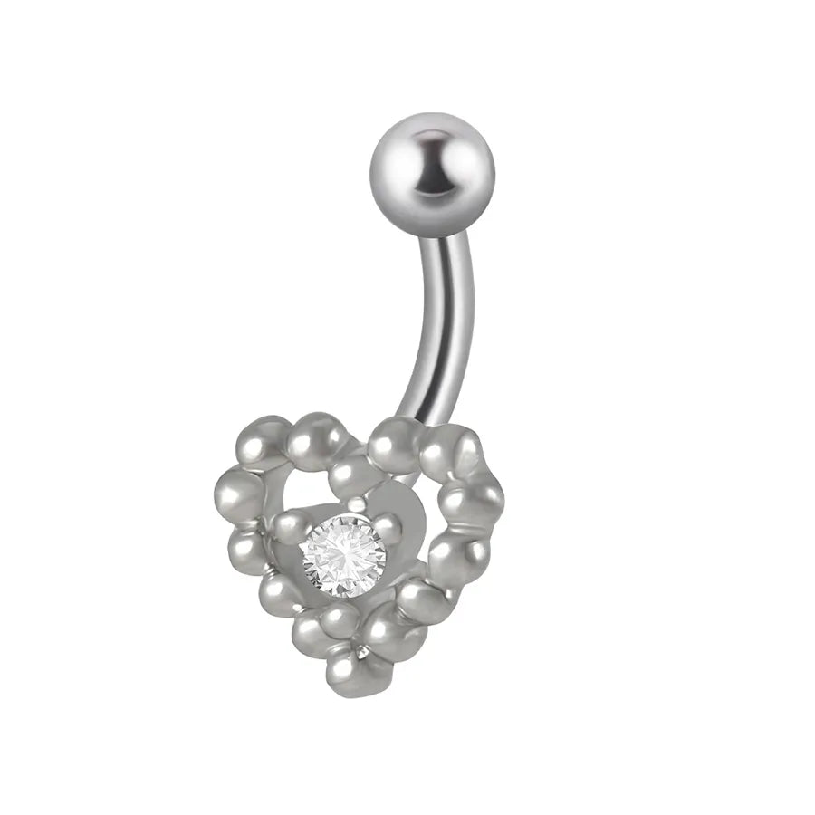 1 Piece Eyebrow Studs Casual Elegant Vacation Triangle Heart Shape Flower G23 Titanium Inlay Opal Zircon Eyebrow Studs