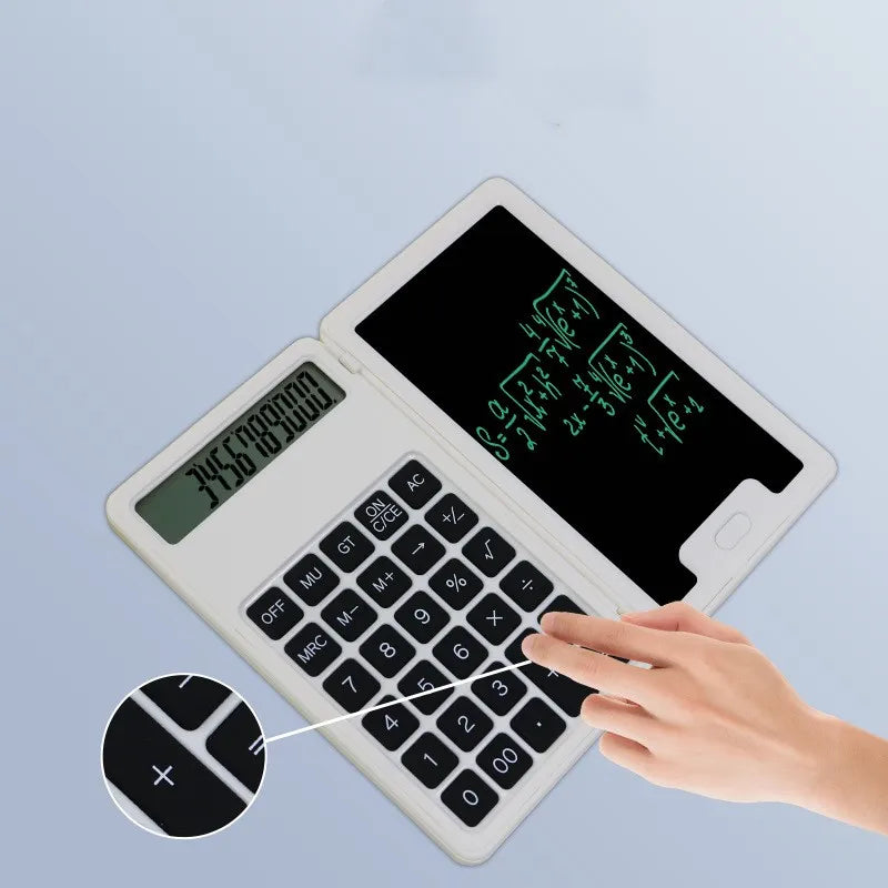 Calculator Handwriting Board Foldable 12 Digits with Writing Fine Handwriting Children Drawing Board Writing Board Arithmetic Calculator