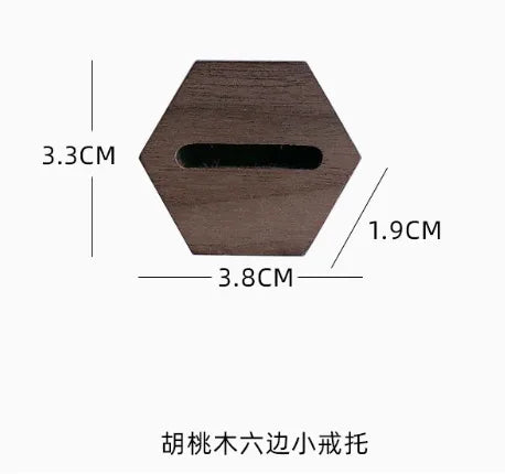 Retro Walnut Jewelry Display Stand Chinese Style Bracelet Earring Holder Ring Tray For Photography Accessories Showcase