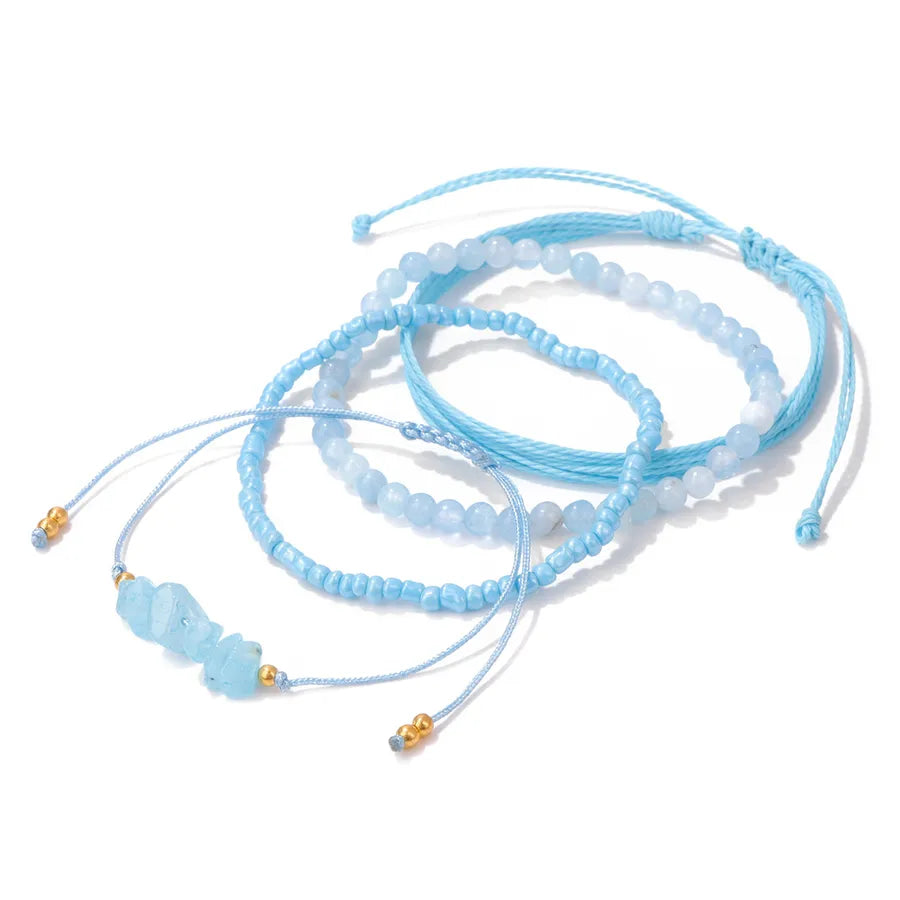 Elegant Geometric natural stone Crystal Seed Bead Bracelets In Bulk