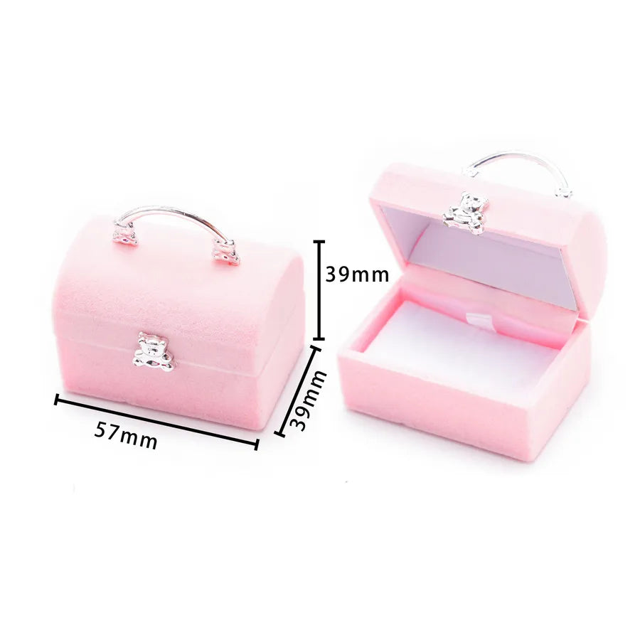 1 Piece Flannel Simple Style Classic Style Daily Angel Crown Strawberry Jewelry Boxes