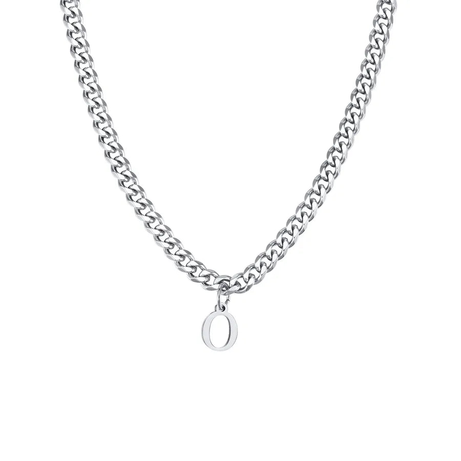 Simple Style Classic Style Letter 304 Stainless Steel Polishing Men's Pendant Necklace Men Pendant Necklaces
