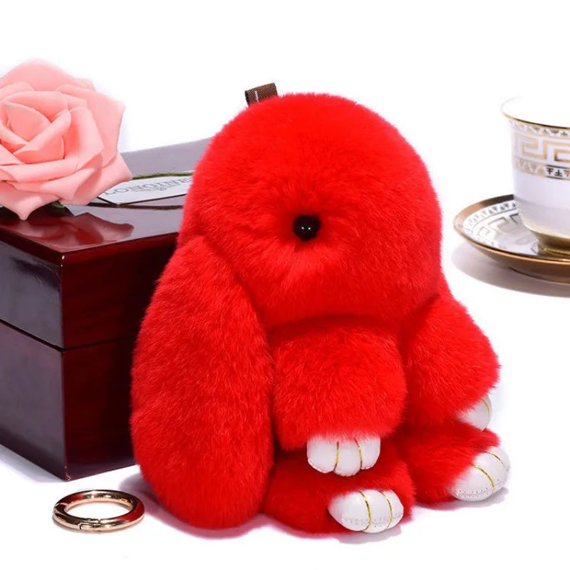 Simple Style Rabbit Artificial Wool Handmade Bag Pendant