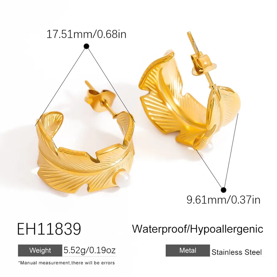 1 Piece Glam Luxurious Water Droplets Heart Shape 304 Stainless Steel Earrings