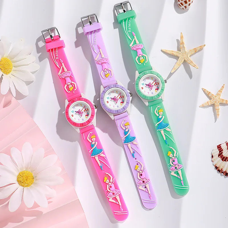 New color shell watch children's promotional gifts quartz watch ins wind boys and girls color cartoon watch wholesale