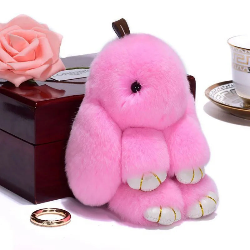 Simple Style Rabbit Artificial Wool Handmade Bag Pendant