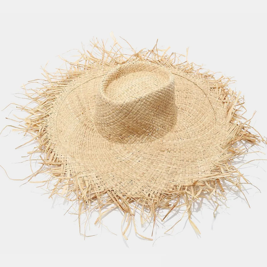 Unisex Casual Style Elegant Streetwear Solid Color Manual Hook Curved Eaves Straw Hat