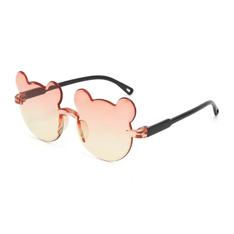New Bear conjoined frame children's sunglasses gradient cute cartoon glasses color health eye protection sunglasses