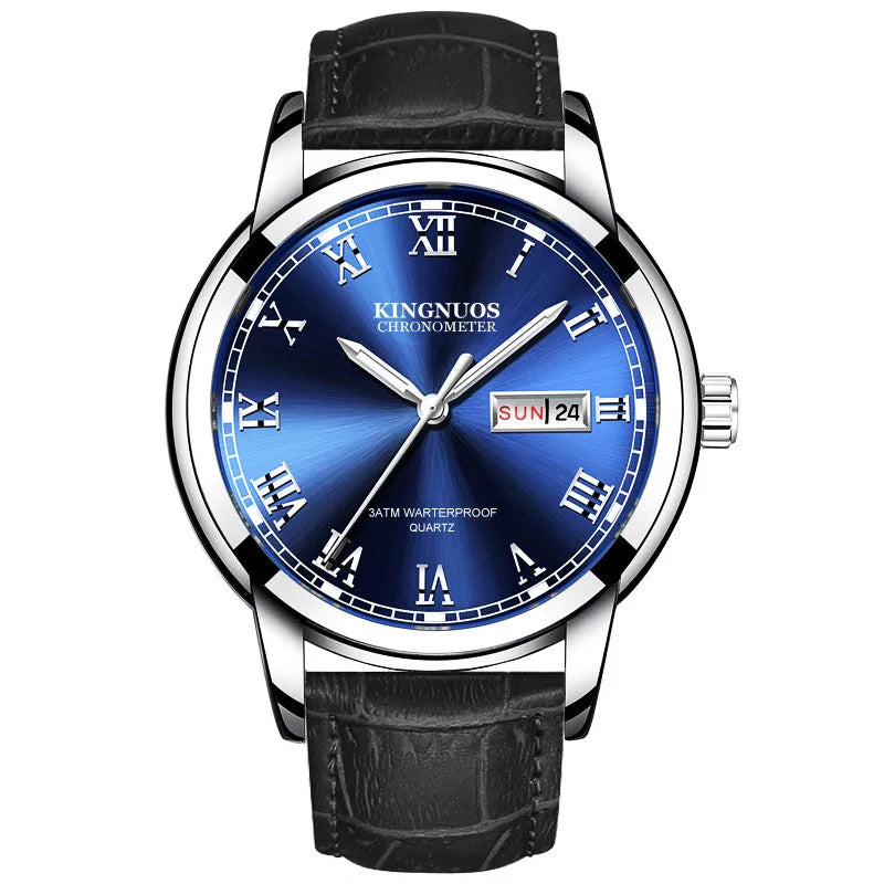 casual solid color double side snaps quartz men's watches