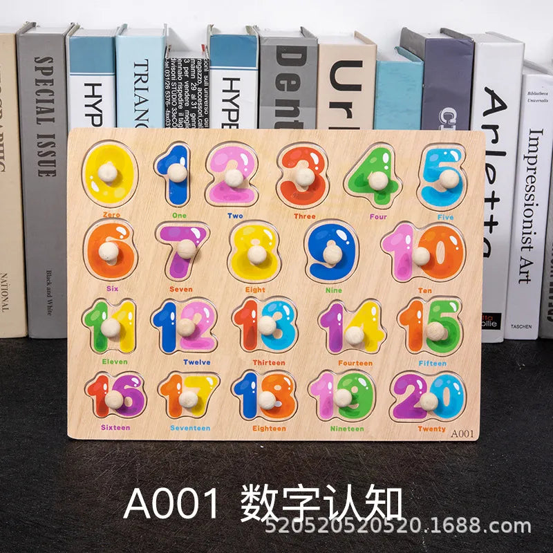 children 's education wooden toys numbers alphabet fruit intelligence building blocks 1 set