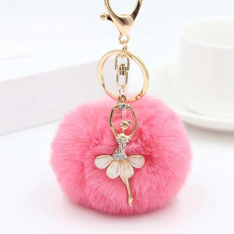 Basic Classic Style Human Plush Women's Bag Pendant Keychain