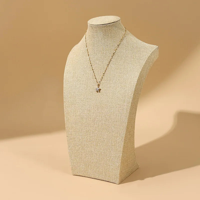 1 Piece Flannel Simple Style Solid Color Jewelry Display Bust
