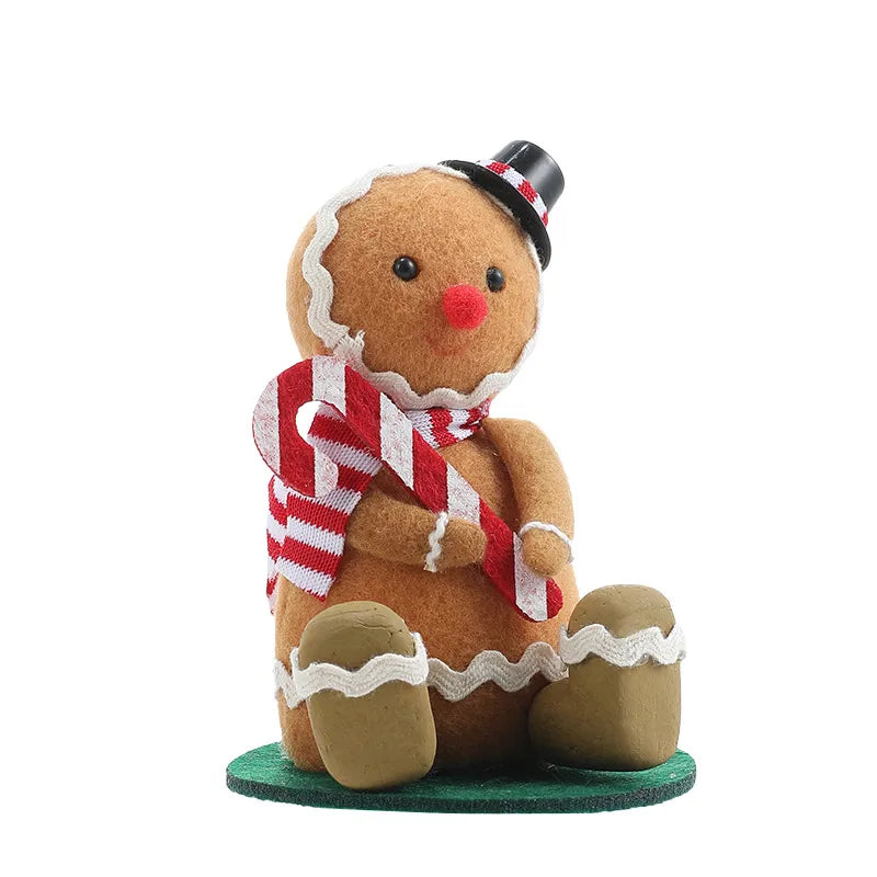 Christmas Gingerbread Man Tabletop Decoration Scene Arrangement Dolls Plush Material Southeast Asian Style New Version