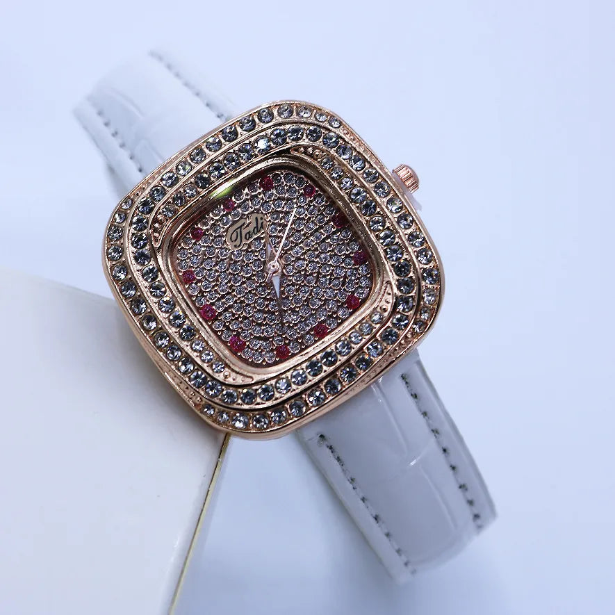 Casual Solid Color Buckle Quartz Women's Watches
