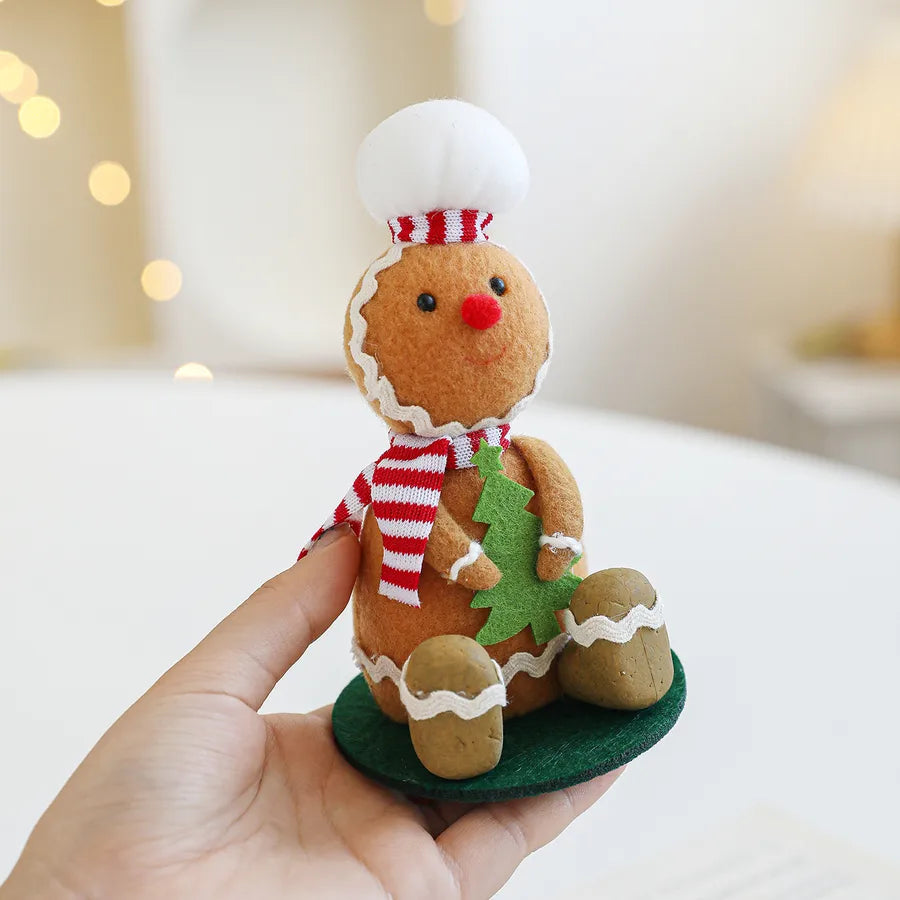 Christmas Gingerbread Man Tabletop Decoration Scene Arrangement Dolls Plush Material Southeast Asian Style New Version