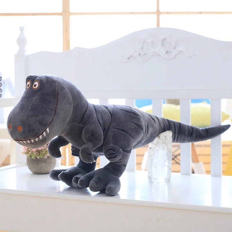 Jurassic simulation dinosaur Tyrannosaurus plush toy doll two-color printing  doll decoration one-piece delivery