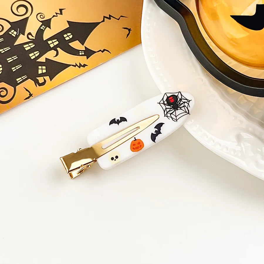 Halloween New Hair Accessories Cartoon Pumpkin Bat Duckbill Clip Sweet Fresh Side Seamless Hairpin Fringe Clip