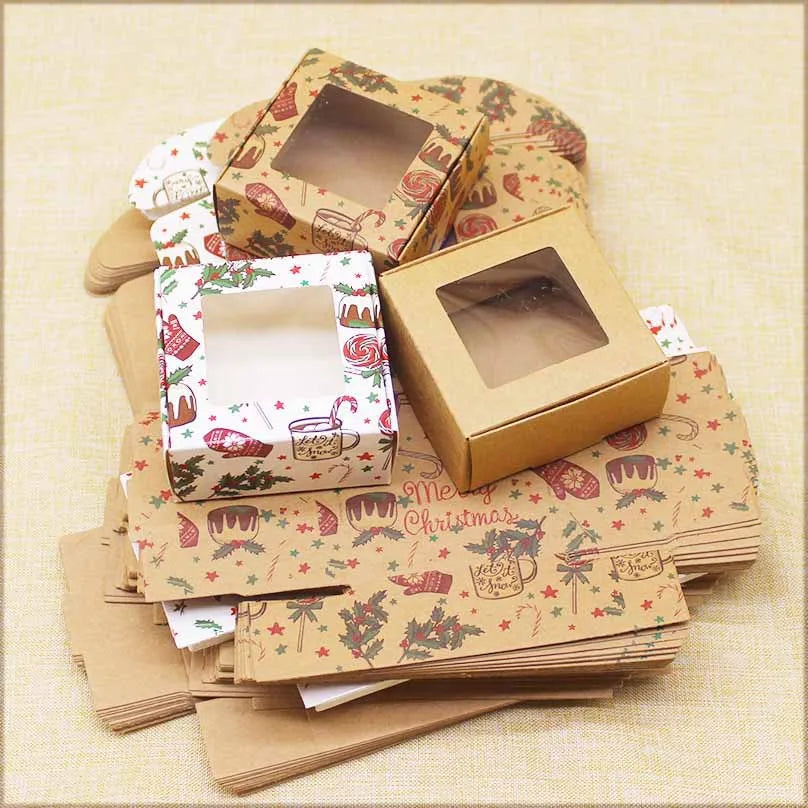 Multicolor Handmade Printed Candy Box Black Marble Pattern Window Business Gift Box Confectionery Packaging Jewelry Wrapping