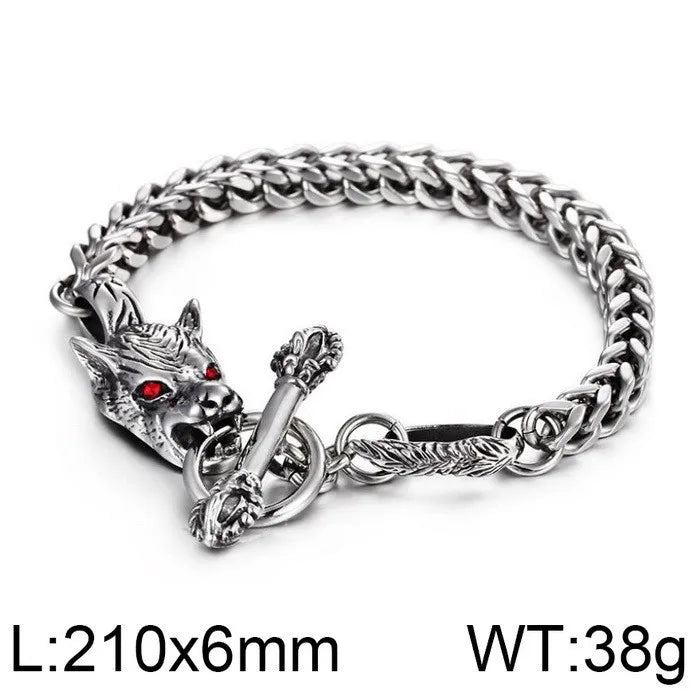 chinoiserie animal titanium steel plating men's bracelets