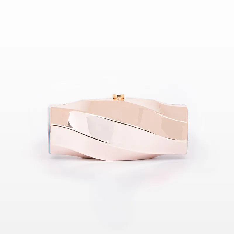 Gold Silver Orange Arylic Solid Color Cylindrical Evening Bags