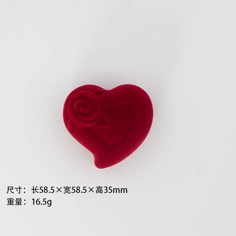 1 Piece Flannel Simple Style Daily Valentine'S Day Solid Color Jewelry Boxes