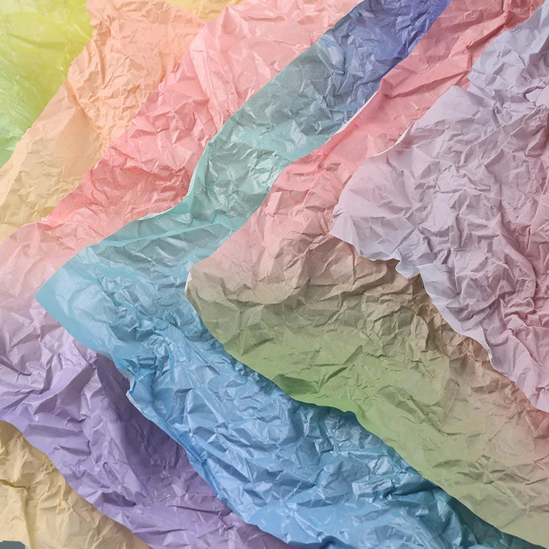 Romantic Simple Style Color Block Gradient Color Paper Date Festival Gift Wrapping Supplies Party Supplies Gift Wrapping Supplies 20 PCS/Package