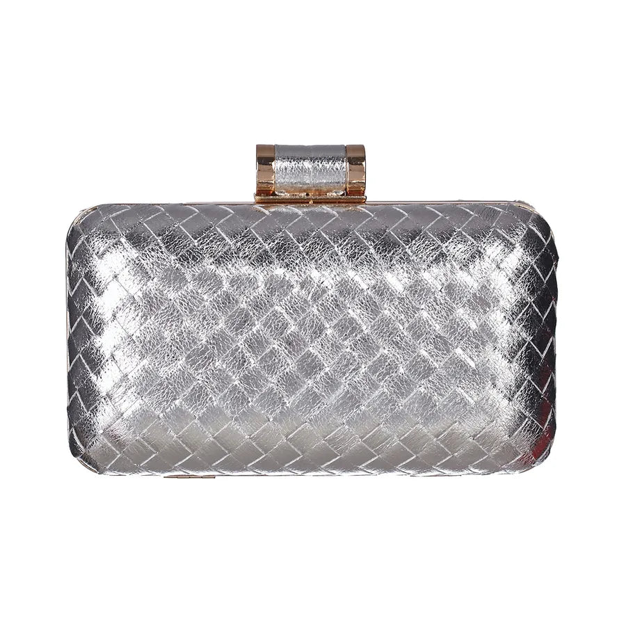 Pu Leather Solid Color Square Evening Bags