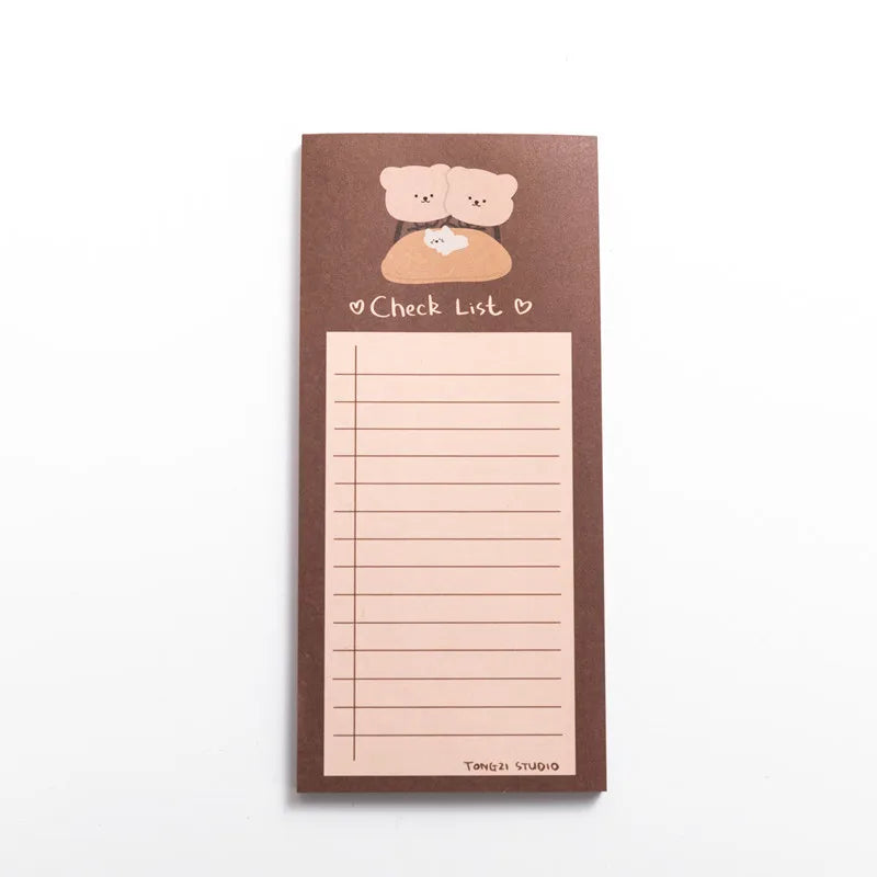 korean style ins cookie bear notepad tearable portable notes left sticky notes memo small book
