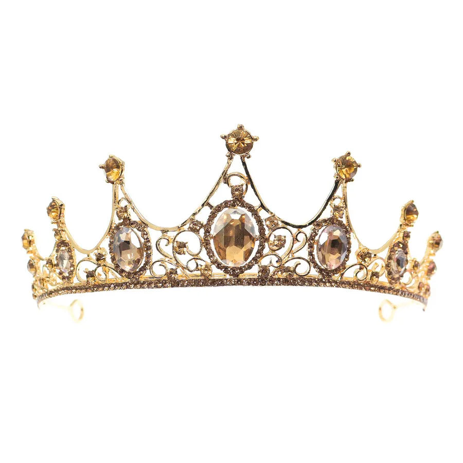 baroque  prom crown rhinestone pearl headband