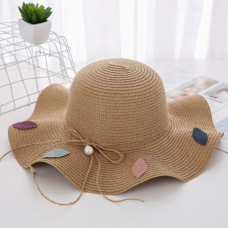 Women's Korean Style Flower Flowers Side Of Fungus Straw Hat