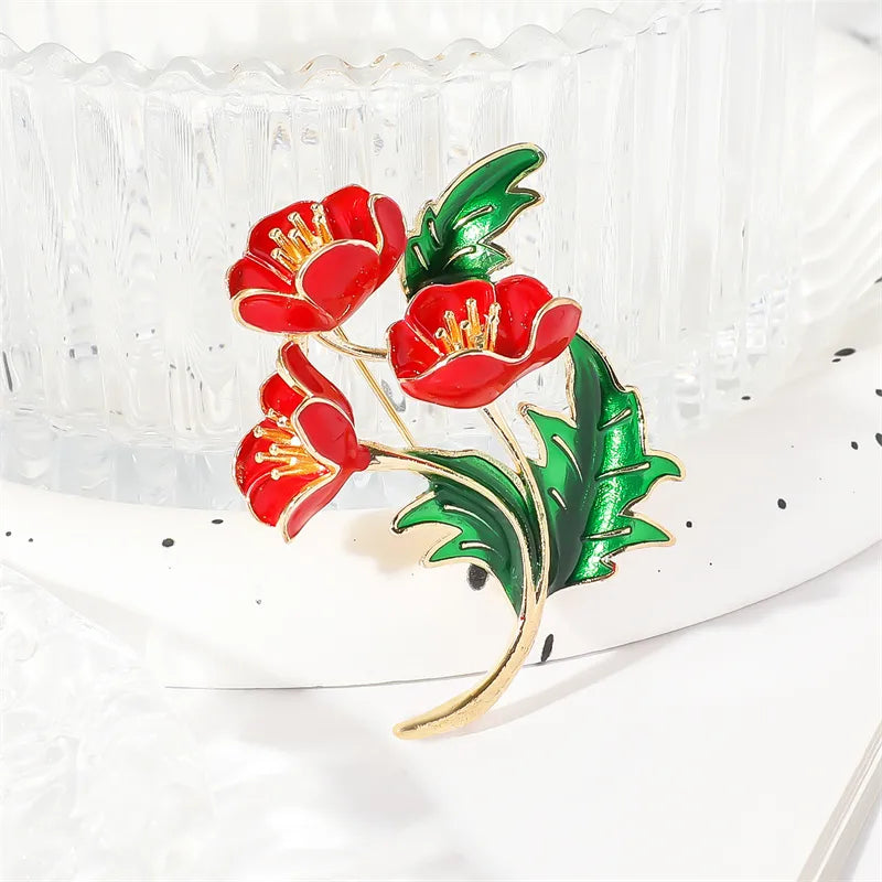 Elegant Pastoral Pin Flower Alloy Women's Brooches