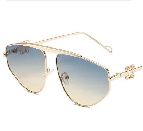 Hawaiian Tropical Geometric Ac Polygon Full Frame Women's Sunglasses