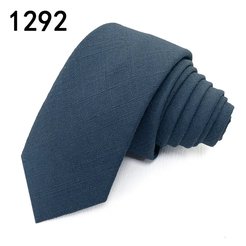 Casual Solid Color Cotton Men's Tie