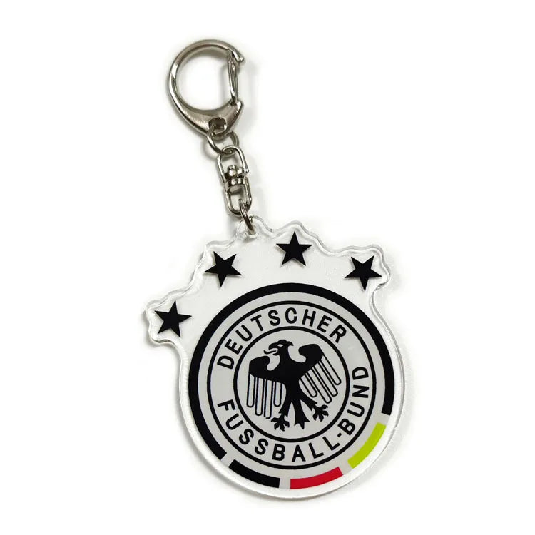Modern Style National Flag Symbol Acrylic Unisex Keychain