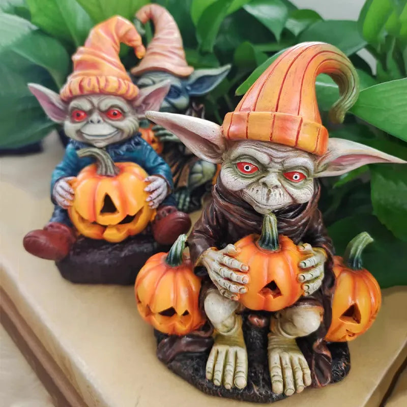 Halloween Cartoon Style Cute Funny Pumpkin Synthetic Resin Daily Festival Decorations Table Decoration Party Supplies