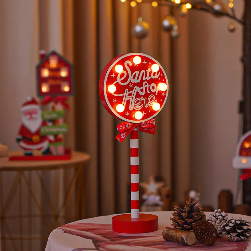 Christmas Cartoon Style Fruit Wood Party Lightings